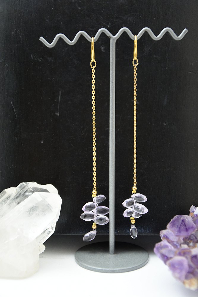 Boucles d'Oreilles Harmonie - Améthyste