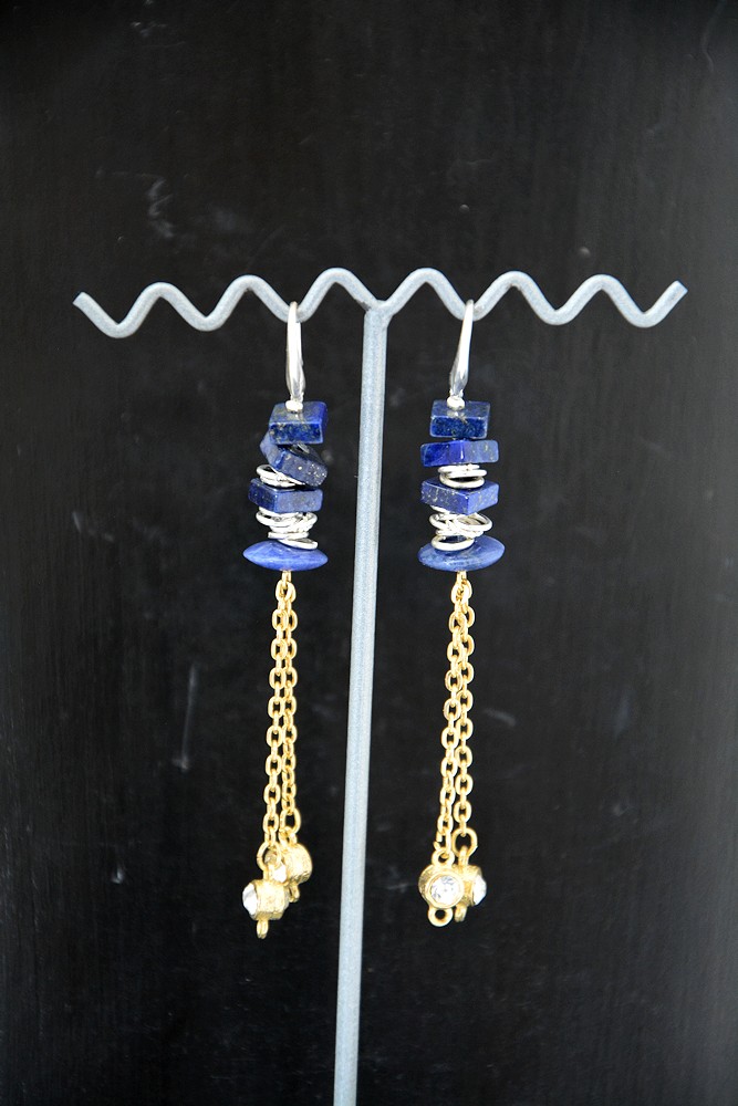 Boucles d'Oreilles Réalisation Spirituelle - Lapis Lazuli